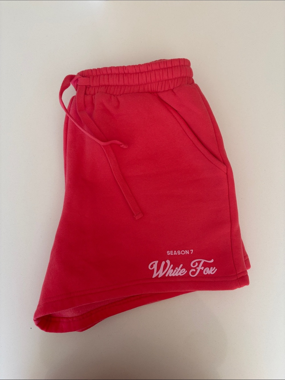 White Fox Boutique coral/pink woman’s cotton shorts
